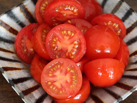 止まらない！トマトの中華風酢の物